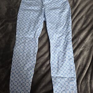 Old Navy Blue Geometric Women's Straight Leg Pants